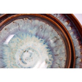 SW-176 Sandstone Over SW-167 Sand & Sea Over SW-203 Root Beer Stoneware Combination